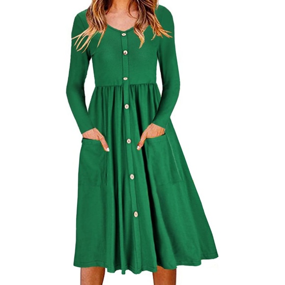 ouges Dresses & Skirts - Emerald Green Midi Dress